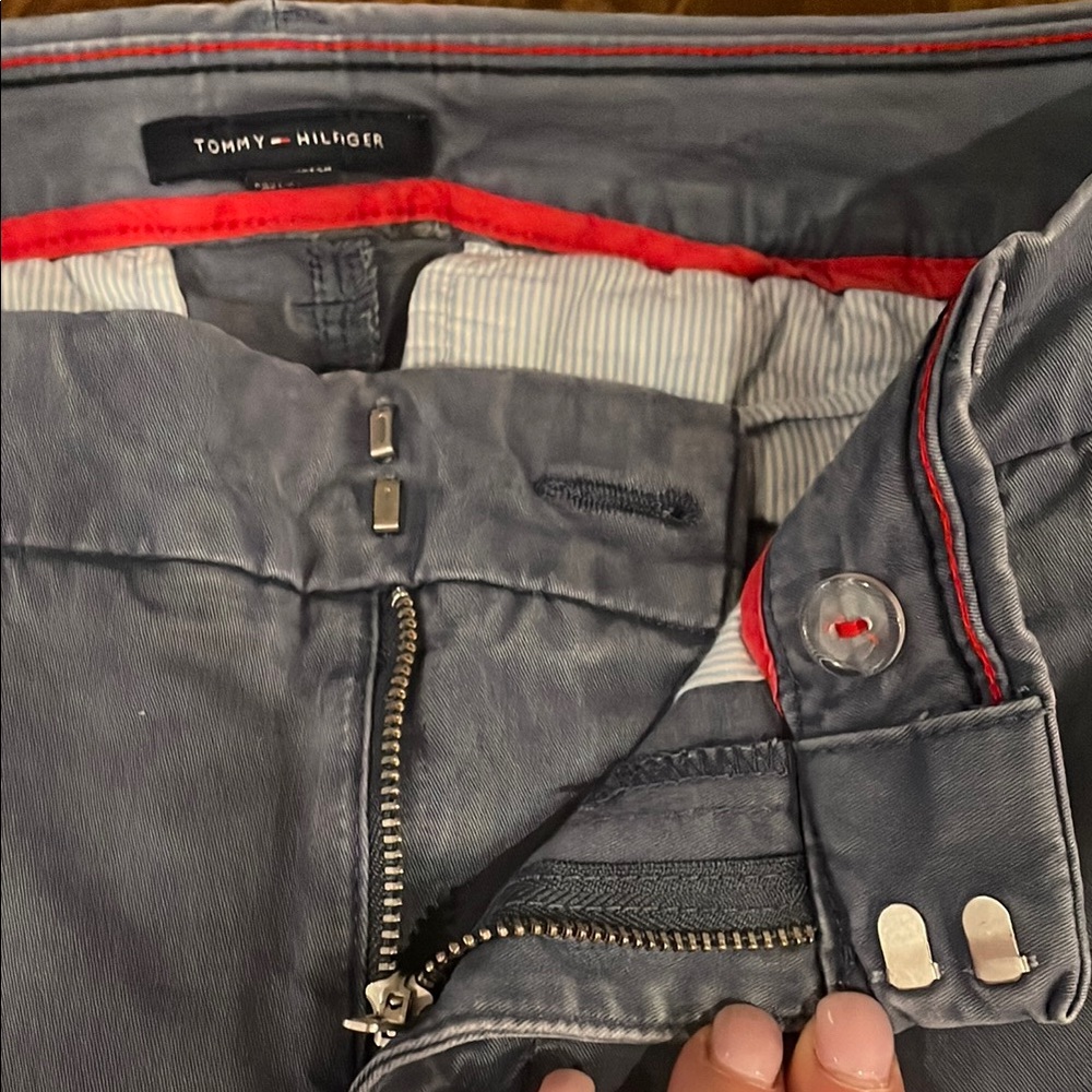 Tommy Hilfiger washed out Blue cotton chinos - Picture 3 of 7